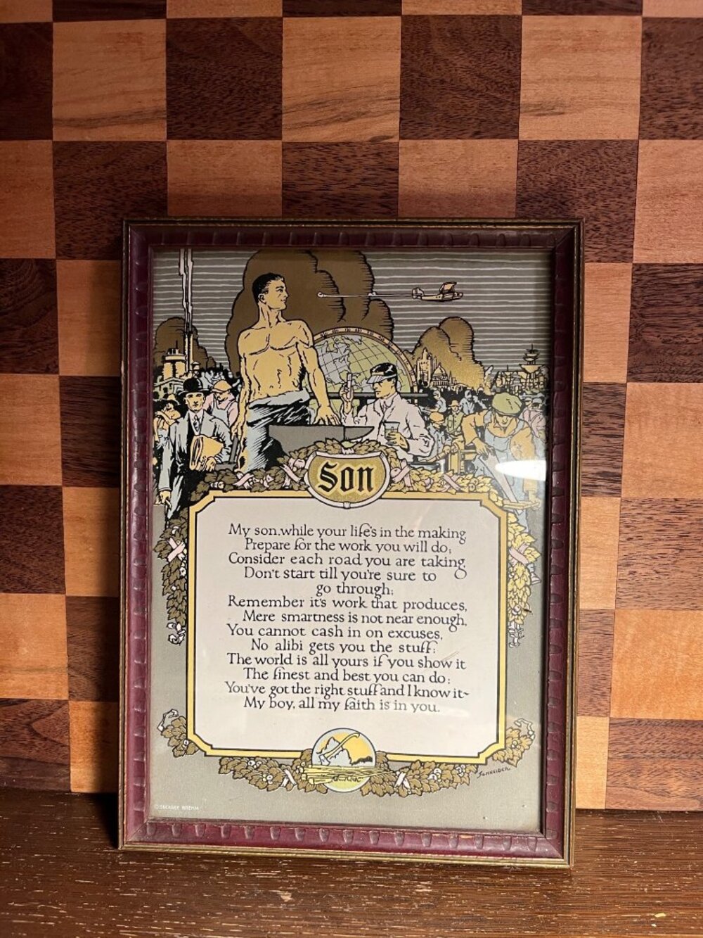 Son Framed Motto A744